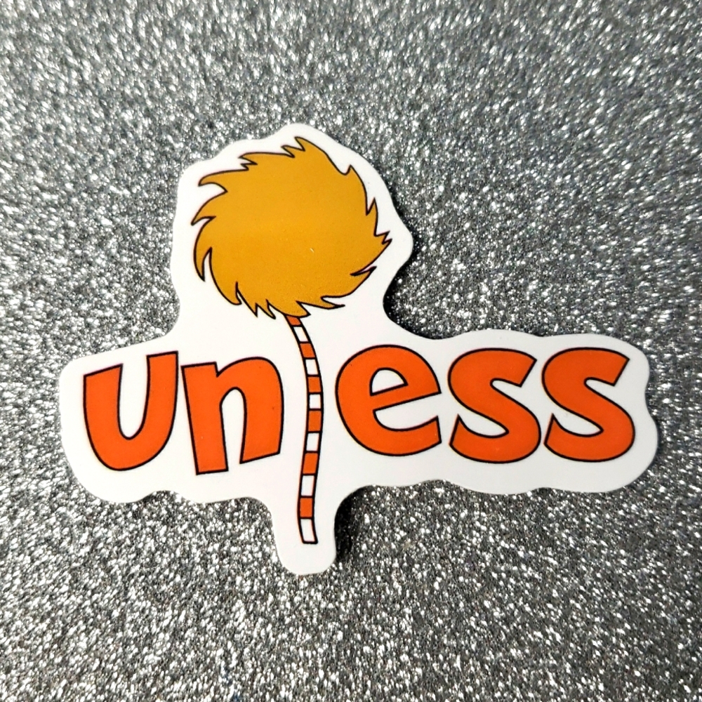 10/$10 BOOK waterproof sticker DR. SEUSS Lorax